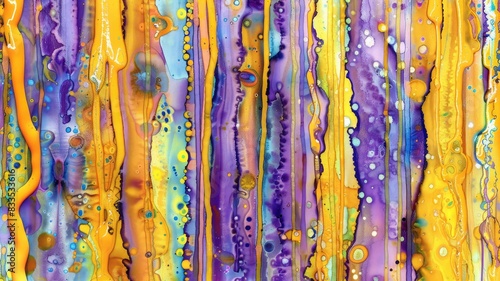 Abstract colorful background, vibrant fluid art pattern, multicolor vibrant drips, modern artistic design, bright abstract vertical lines