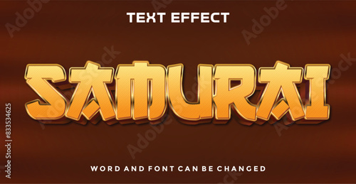 Samurai editable text effect
