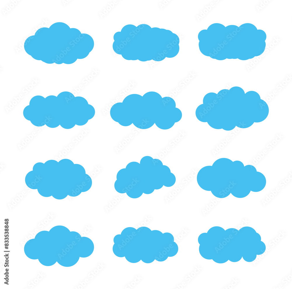 cloud icon set vector collection