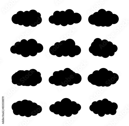 cloud icon set vector collection