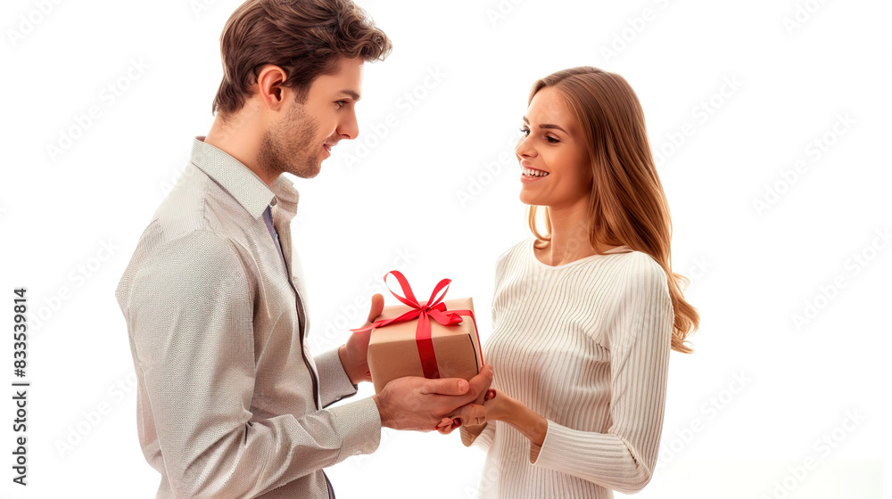 couple with gift couple with gift