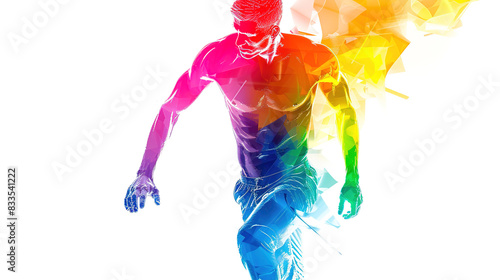 colorful siluet of man photo