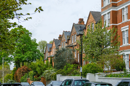 LONDON-  Street of large family homes in NW3 Hampstead / Belsize Park area of Camden, north west London photo