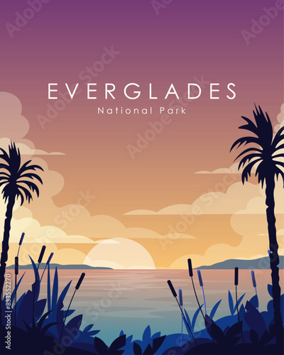 Everglades National Park Florida travel poster