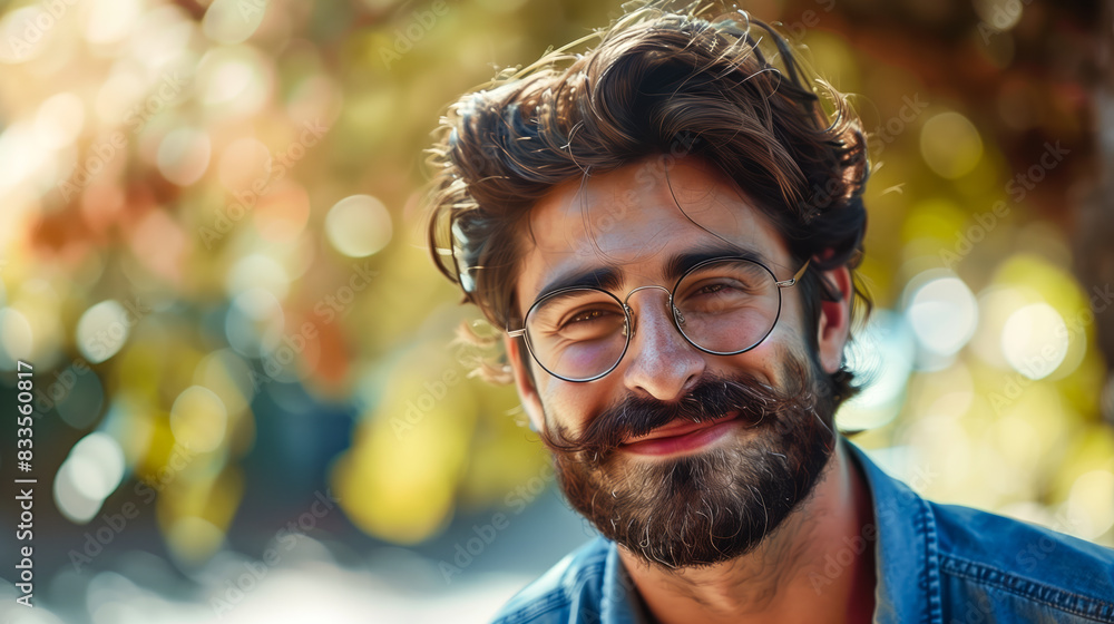 Male fashion model with a Circle Beard Male fashion model with a Circle Beard