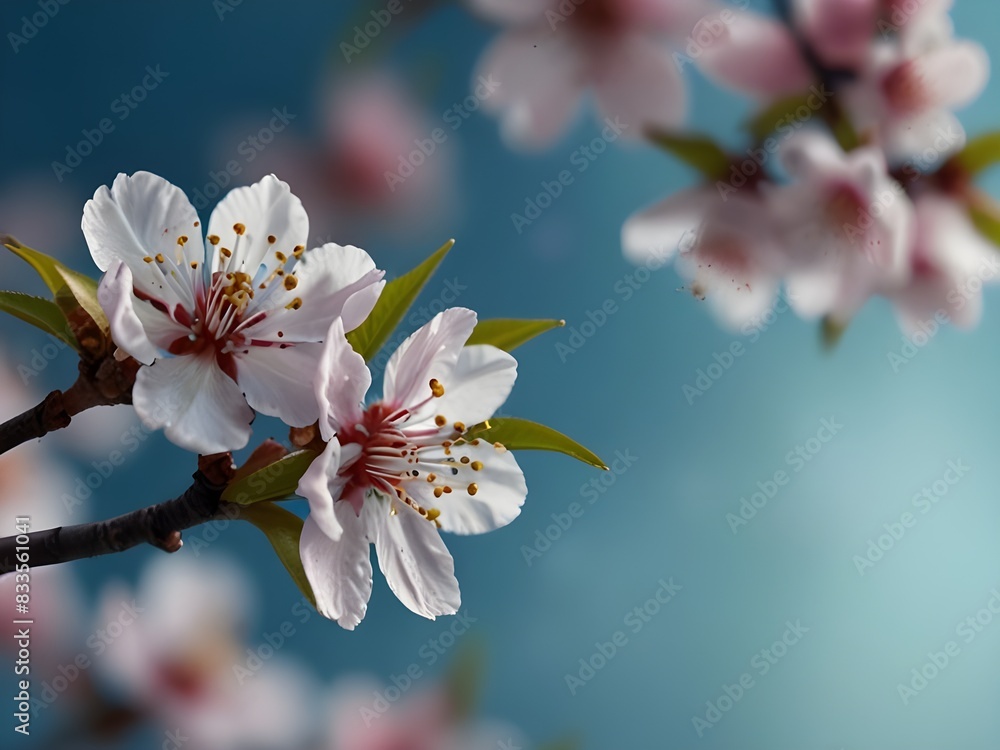 cherry blossom in Spring With Blur Background Generative Ai cherry blossom in Spring With Blur Background Generative Ai