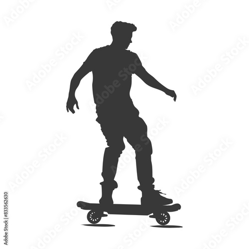 Silhouette of a Skateboarder: Action & Urban Style