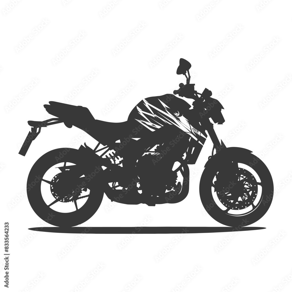 Obraz premium silhouette motorcycle full black color only