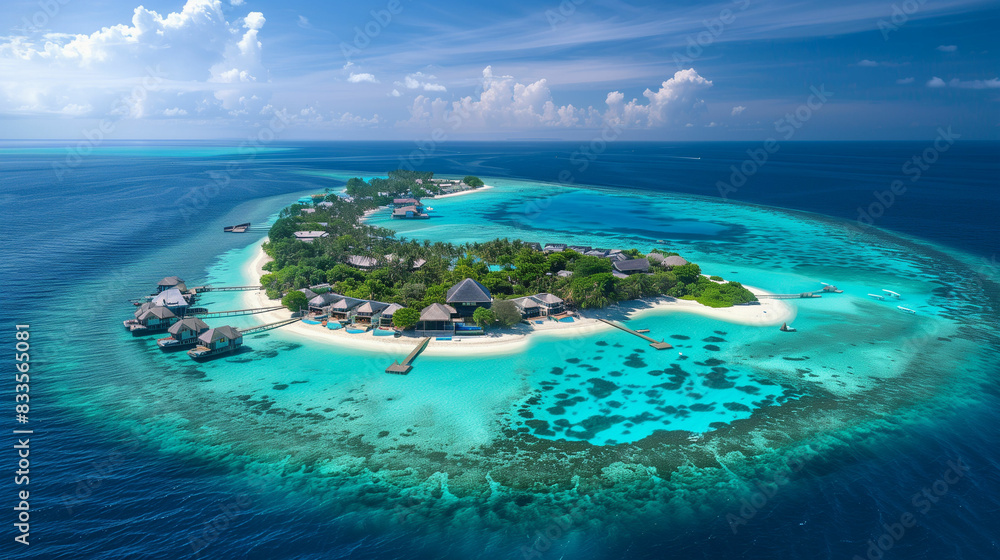 Island surrounded by ocean Island surrounded by ocean