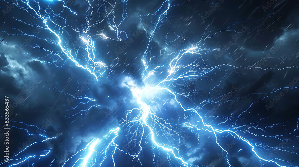 Obraz premium Lightning is a natural phenomenon that is dangerous but also beautiful