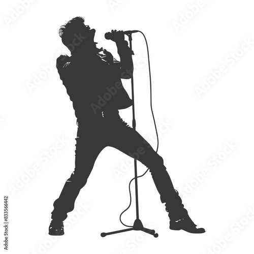 Silhouetted Rockstar: Vocal Power, Stage Presence, Dynamic Performance.