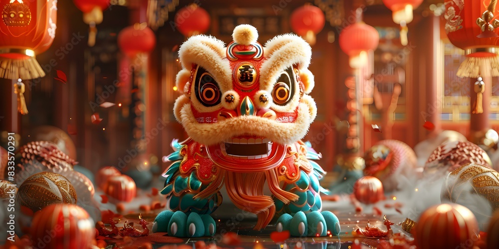 Fototapeta premium Lion dance