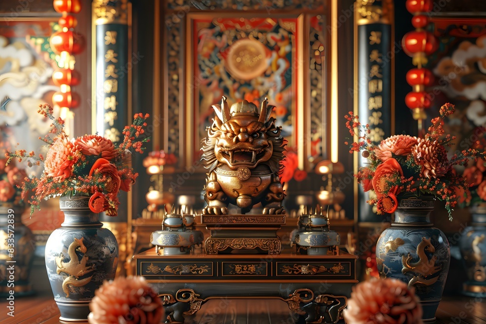 A magnificent traditional Chinese temple