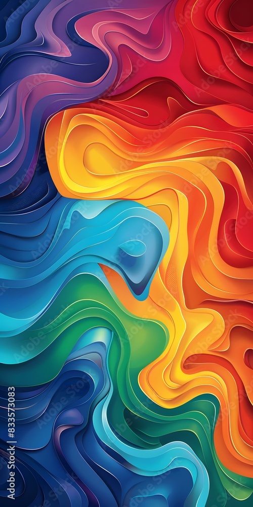 Obraz premium Wavy Multicolor Gradient