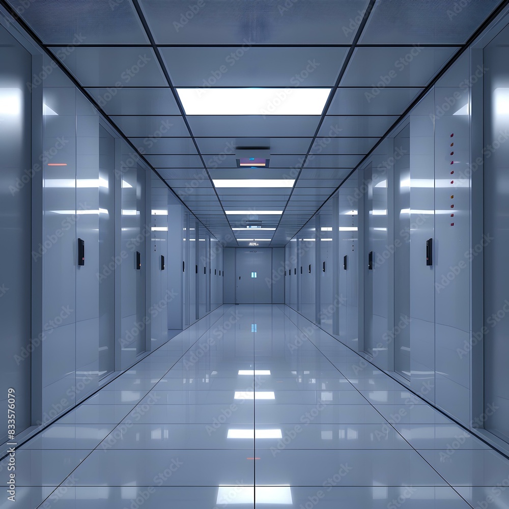 Fototapeta premium Futuristic Technology Server Room