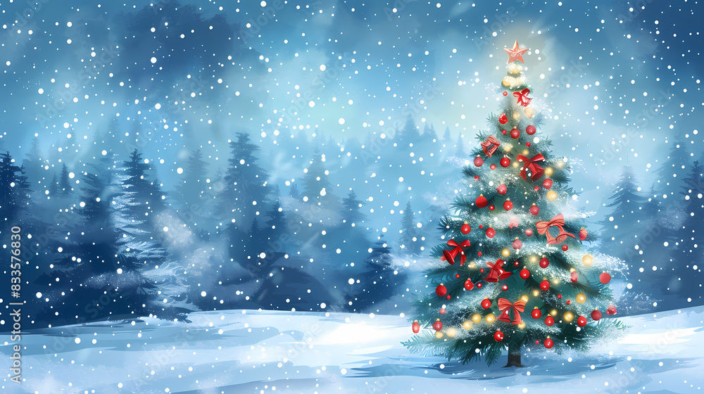 Snow landscape vector illustration. Best use for holiday or winter theme design Snow landscape vector illustration. Best use for holiday or winter theme design