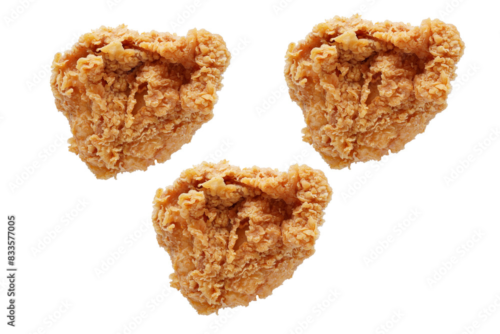 Crispy fried chicken. Food on a white background. Crispy fried chicken. Food on a white background.