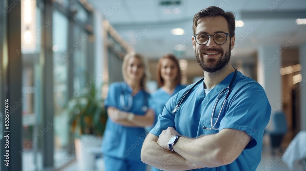 The smiling medical team The smiling medical team
