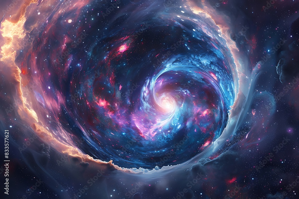 Glimpse into a galaxy through a wormhole