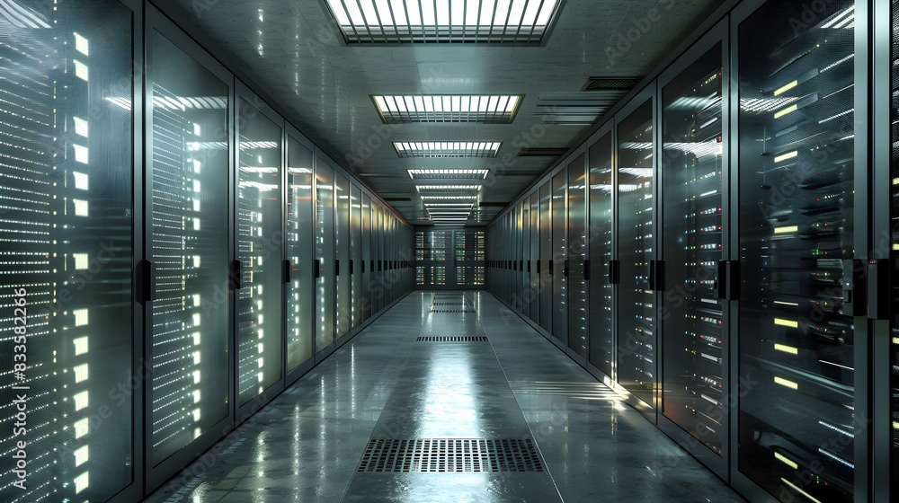futuristic technology server room data center futuristic technology server room data center