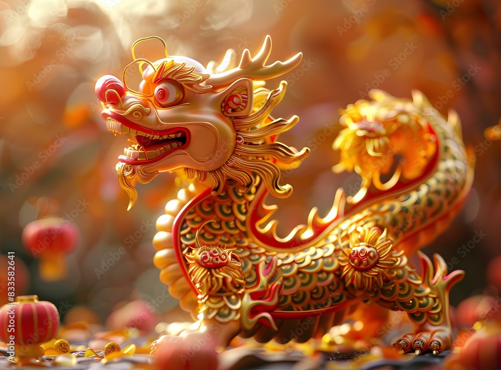 Fototapeta premium Golden Dragon