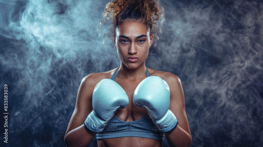 Obraz premium The Female Boxer Training