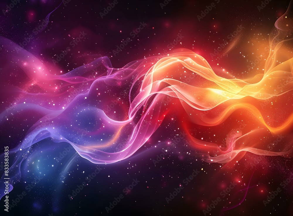 Colorful smoke flowing through space Colorful smoke flowing through space