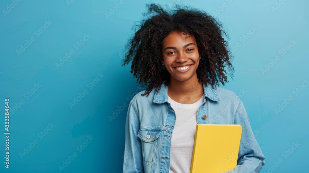 Obraz premium A cheerful young student