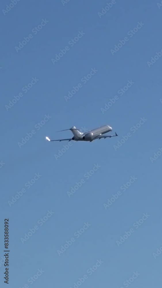 Airplane Silhouette on Departure from Airport departing take off taking off