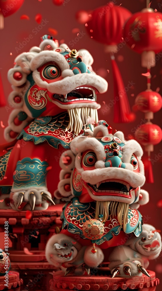Fototapeta premium Lion Dance