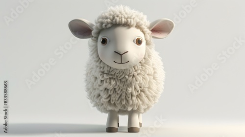 Chubby Fluffy Baby Lamb wit...