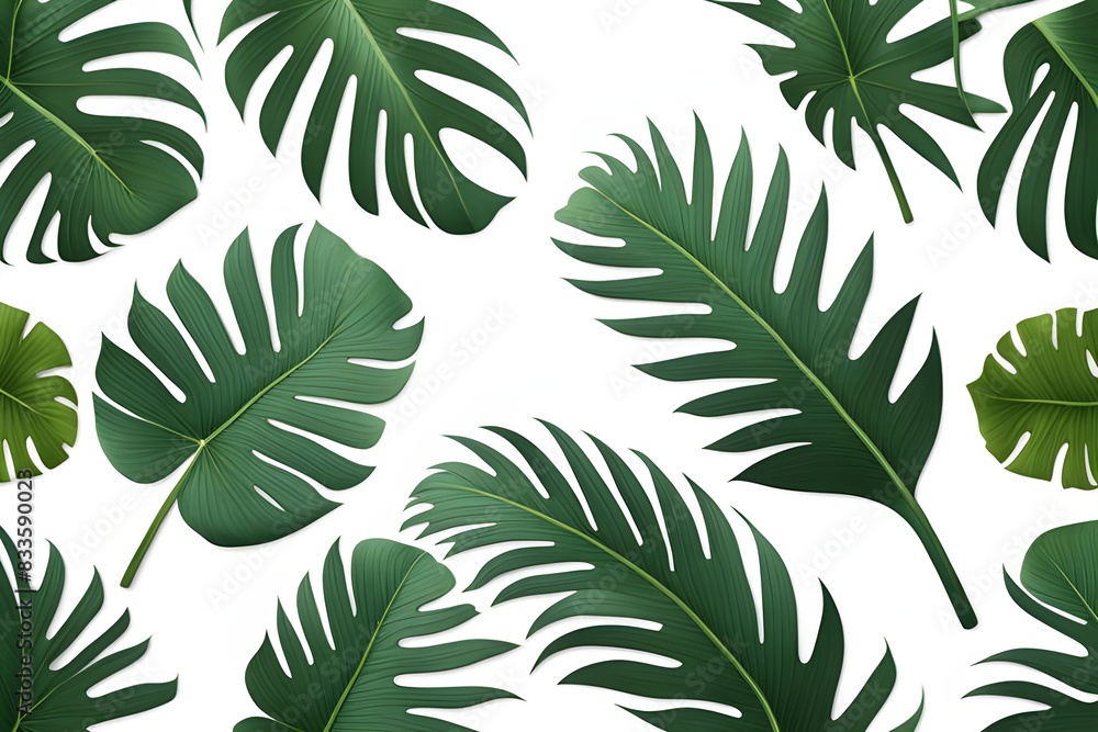 Tropical green palm leaf Tropical green palm leaf