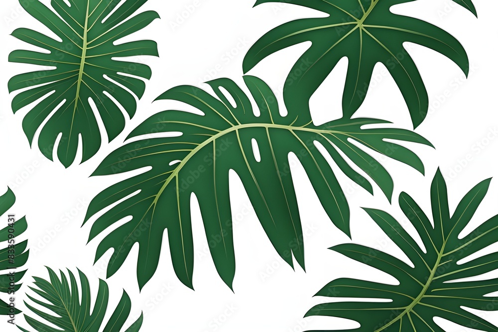 Tropical green palm leaf Tropical green palm leaf