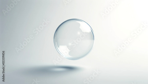 浮遊している透明な球体 © izzyU