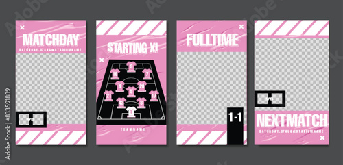 Sport Social Media Post Template , Football Match Day , Starting 11 , Starting Eleven , Player name and Number
