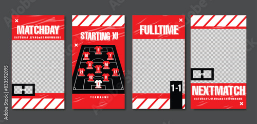 Sport Social Media Post Template , Football Match Day , Starting 11 , Starting Eleven , Player name and Number