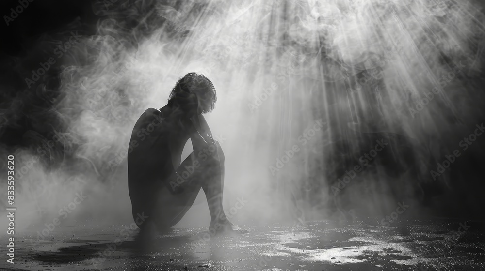 Obraz premium Create an image capturing the isolation of being alone