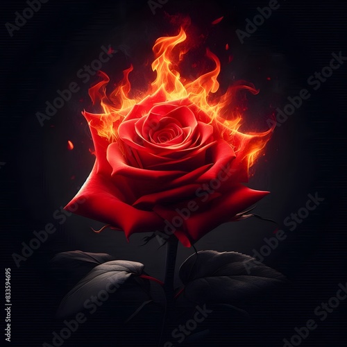 rose on fire