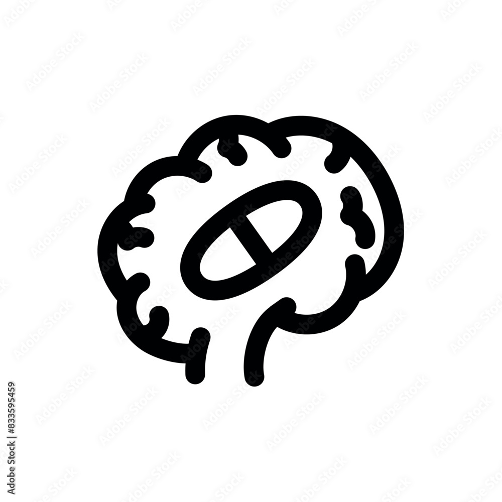 Anticonvulsants line black icon. Vector isolated button. Anticonvulsants line black icon. Vector isolated button.