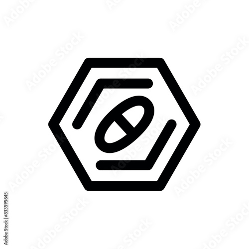 Beta-blockers line black icon. Vector isolated button.