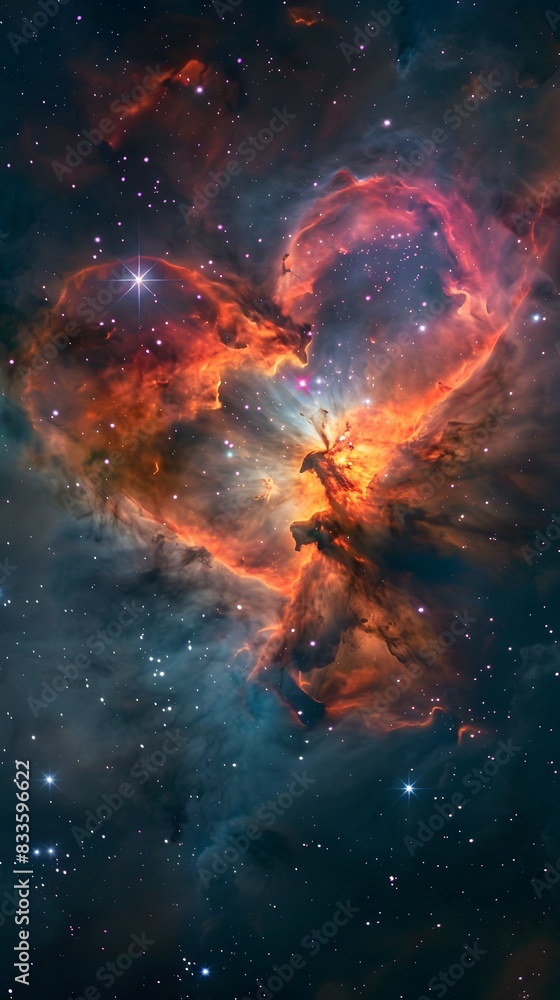 a heart shaped nebula in the sky a heart shaped nebula in the sky