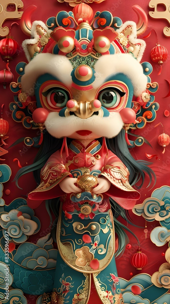 Fototapeta premium Lion Dance