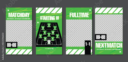 Sport Social Media Post Template , Football Match Day , Starting 11 , Starting Eleven , Player name and Number