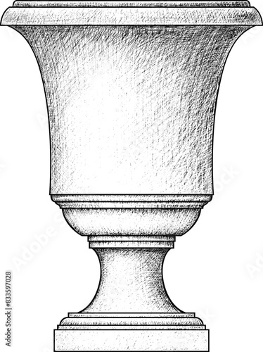 Outdoor and park elements decorative vase.