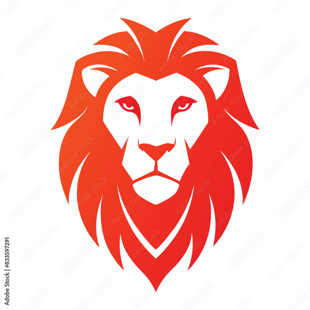 Lion head logo icon vector art Illustration