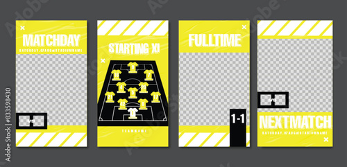 Sport Social Media Post Template , Football Match Day , Starting 11 , Starting Eleven , Player name and Number