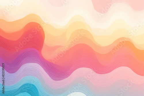 Wavy wave 70s halftone pattern  batik  pastel background retro groovy abstract psychedelic funky disco backdrop