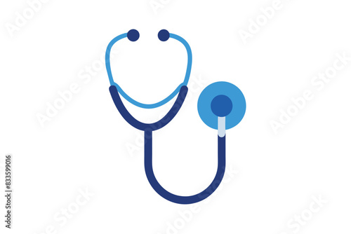 stethoscope drawing.  This image can be related to the topics of health, medicine, medical equipment or diagnosis.