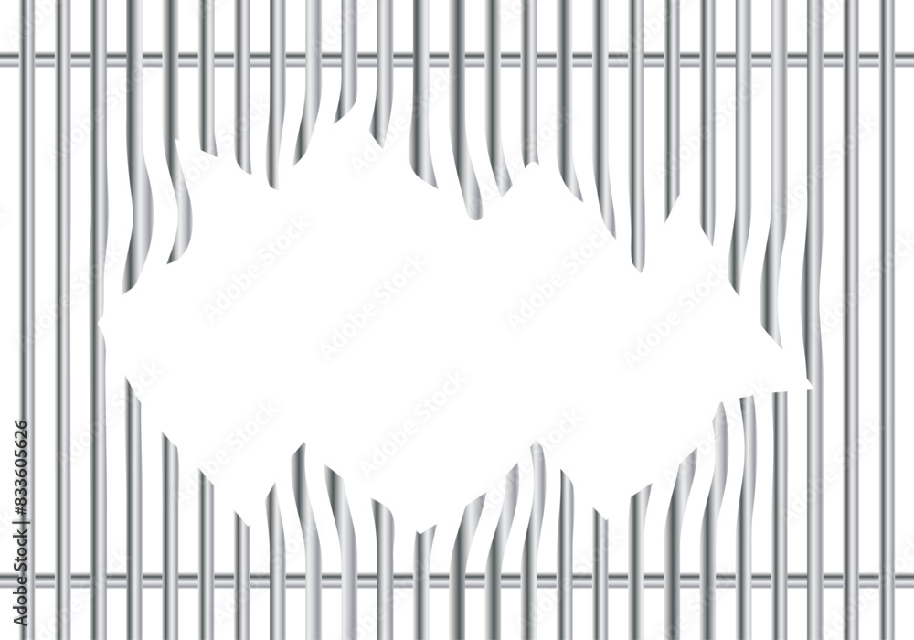 Fondo de barrotes de metal de una cárcel rotos Fondo de barrotes de metal de una cárcel rotos