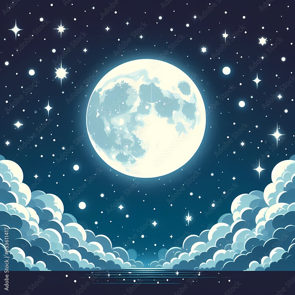 Fototapeta premium Moon illustration
